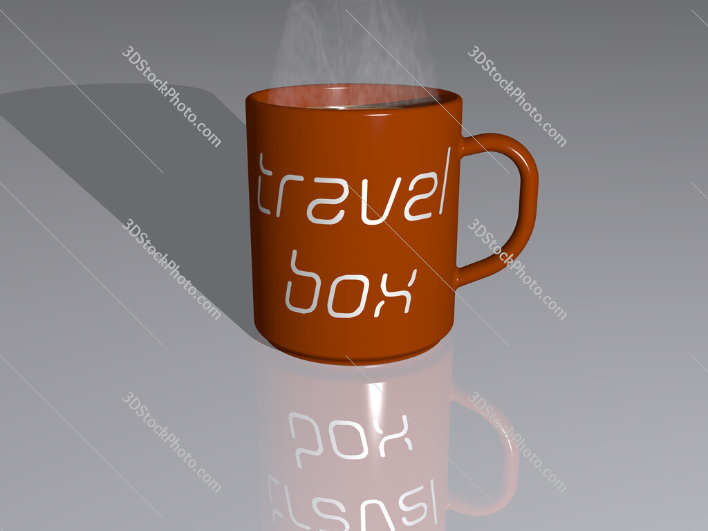 travel box text on a coffee mug