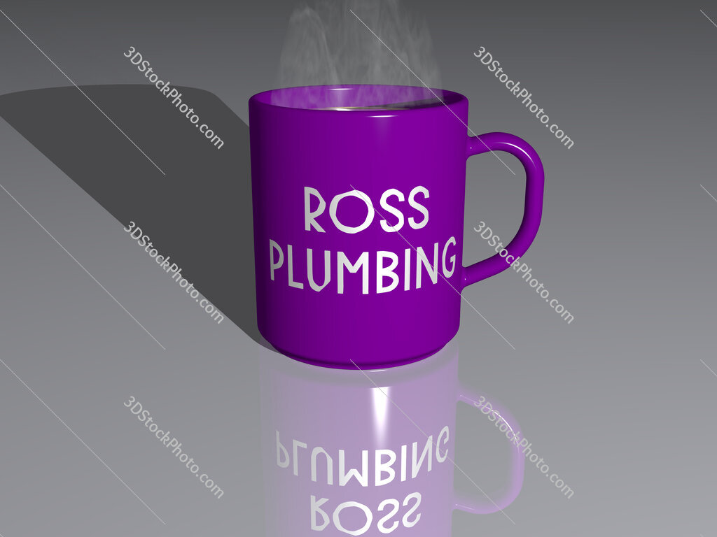 ross plumbing text on a coffee mug
