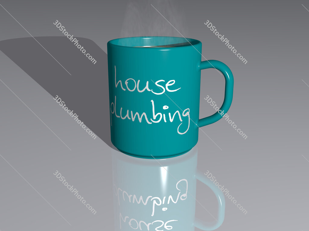 house plumbing text on a coffee mug