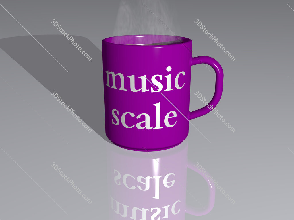 music scale text on a coffee mug