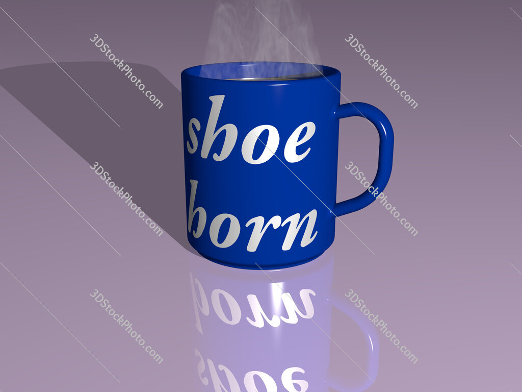 shoe horn text on a coffee mug