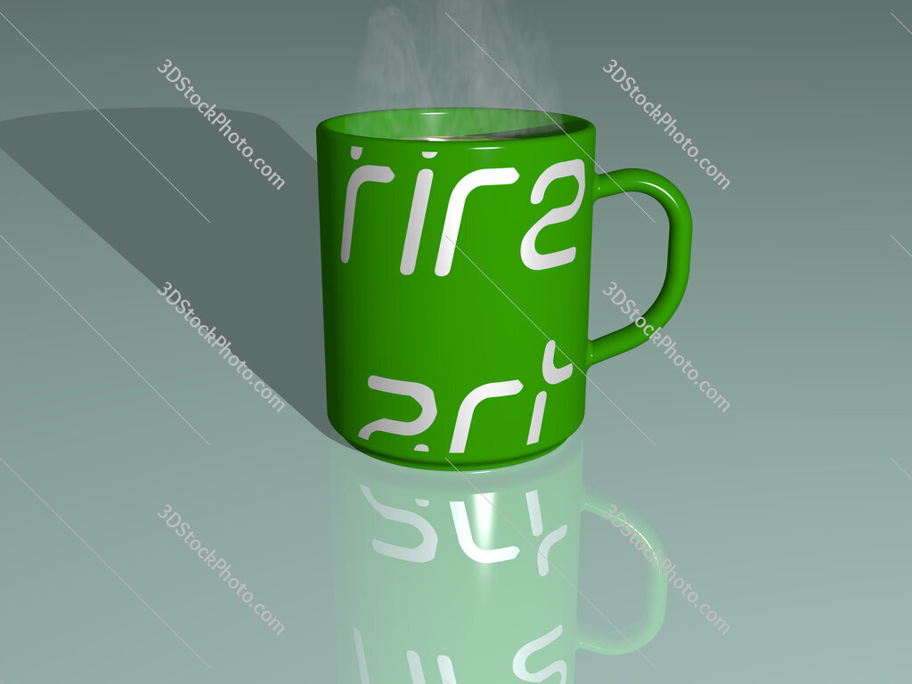 fire art text on a coffee mug