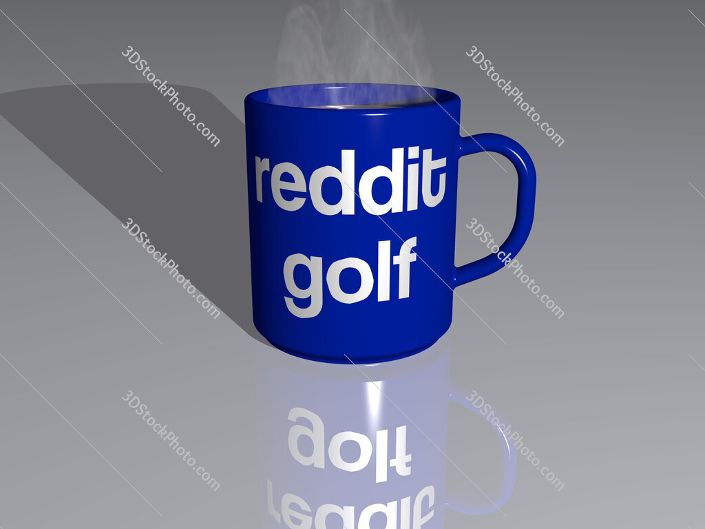 reddit golf text on a coffee mug