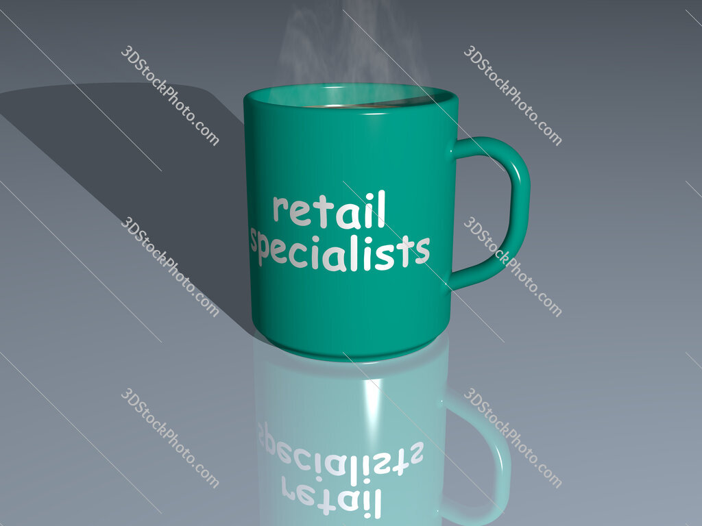retail specialists text on a coffee mug