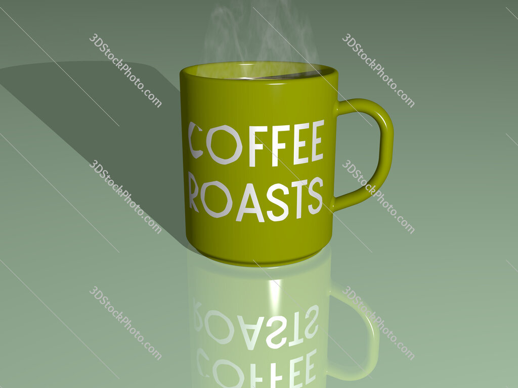 coffee roasts text on a coffee mug