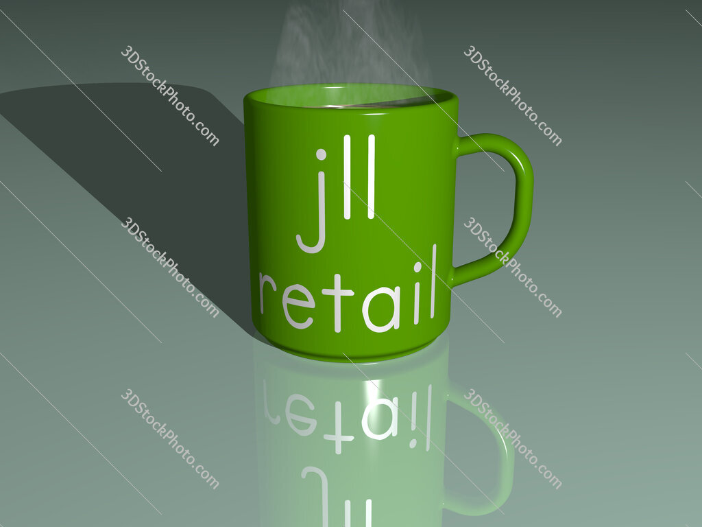 jll retail text on a coffee mug