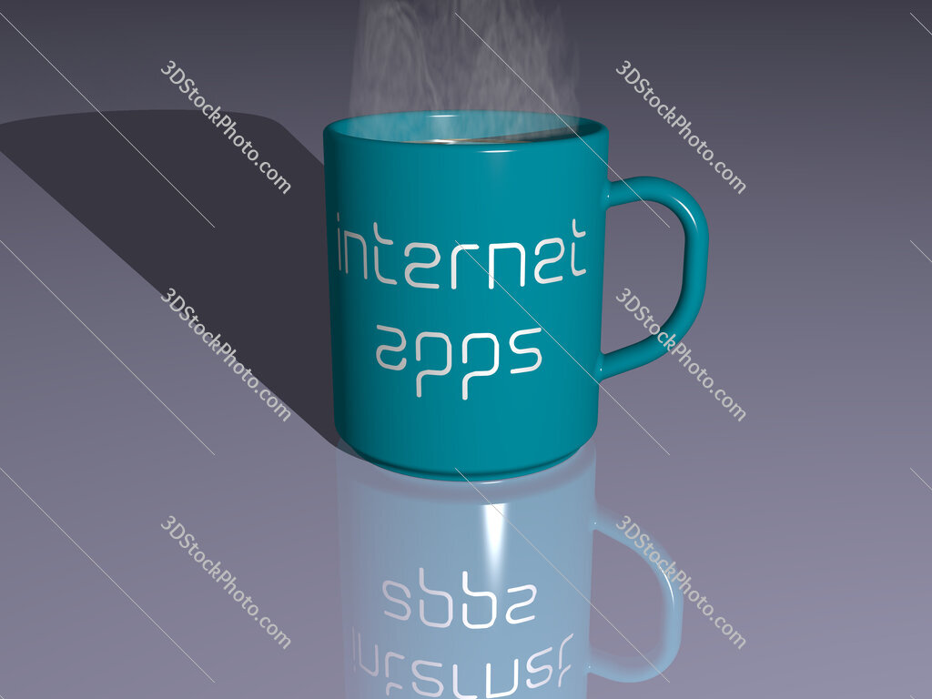internet apps text on a coffee mug