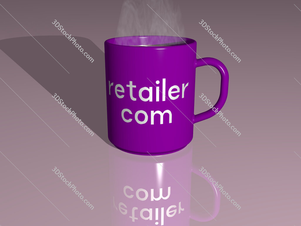 retailer com text on a coffee mug
