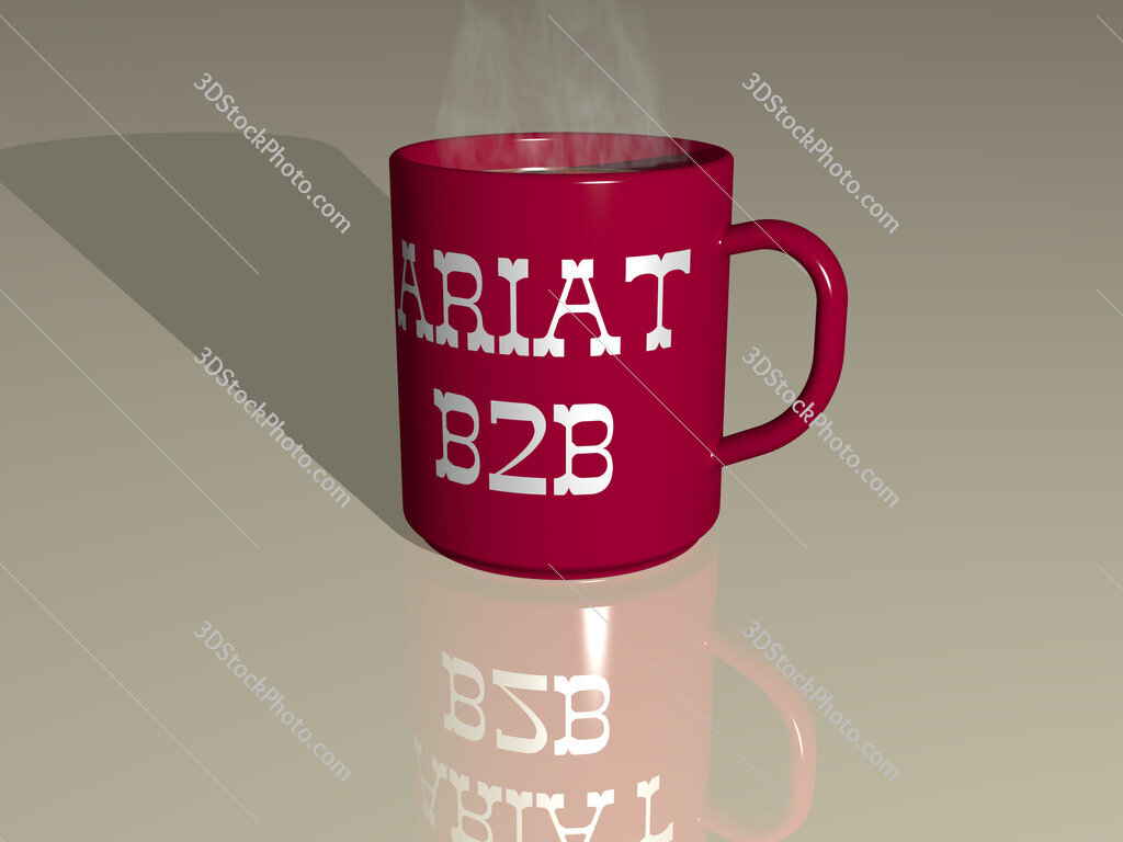 ariat b2b text on a coffee mug