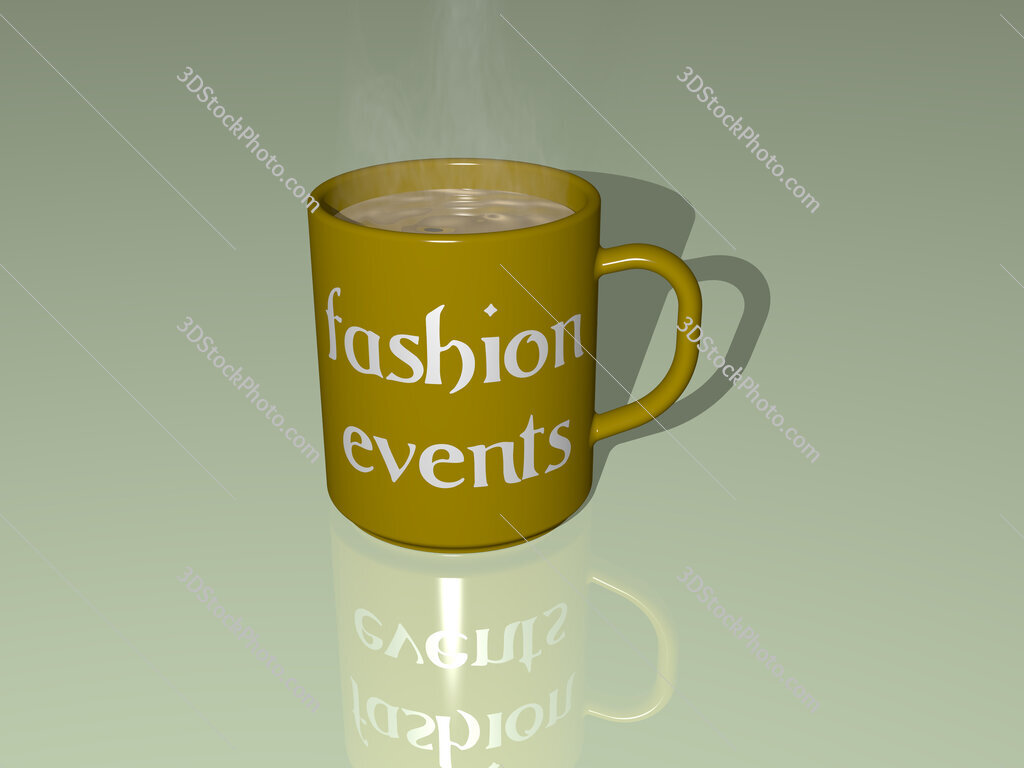 fashion events text on a coffee mug