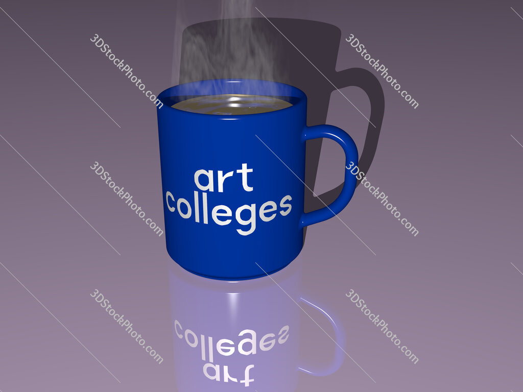 art colleges text on a coffee mug