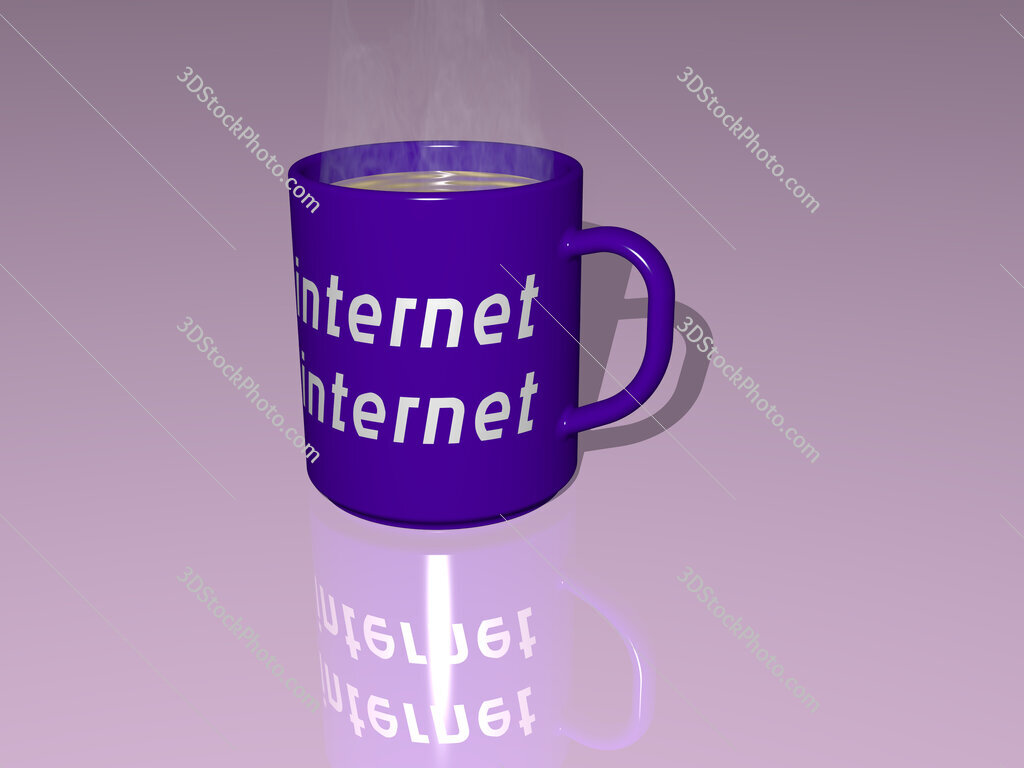 internet internet text on a coffee mug