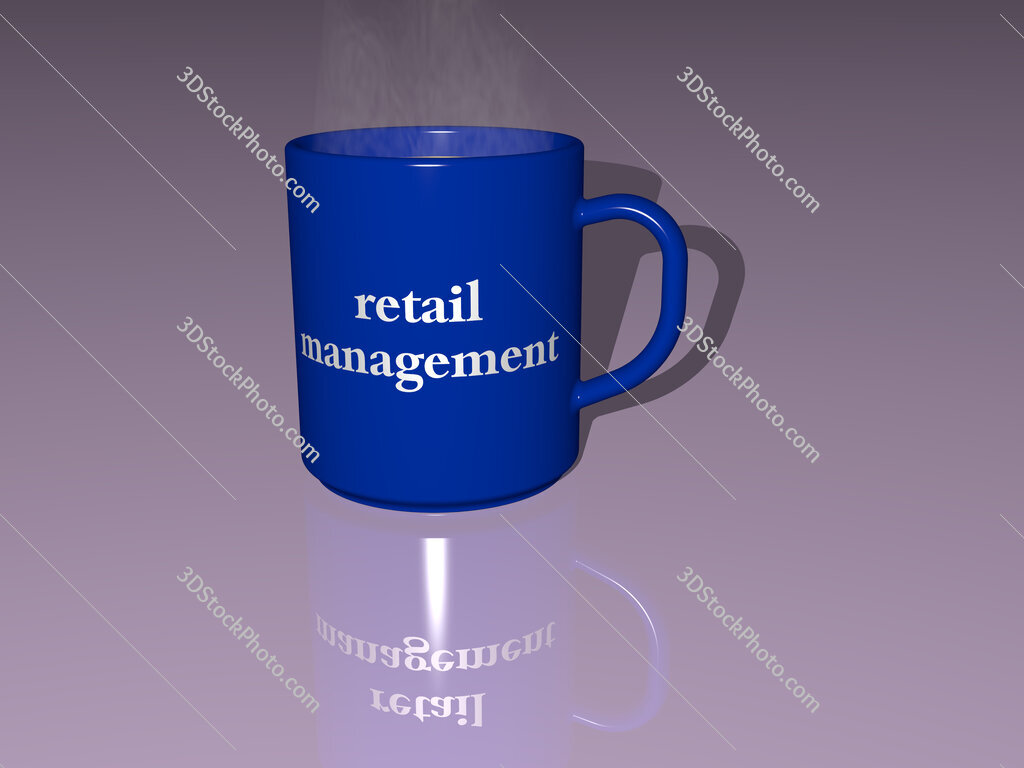 retail management text on a coffee mug