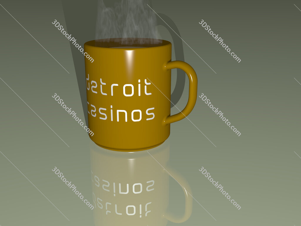 detroit casinos text on a coffee mug