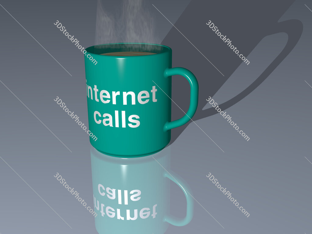 internet calls text on a coffee mug