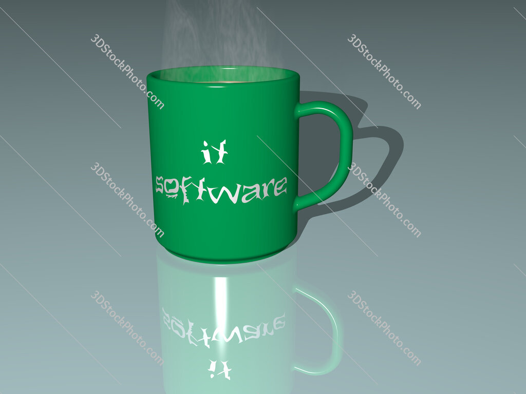 it software text on a coffee mug