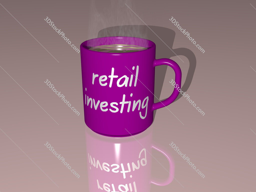 retail investing text on a coffee mug