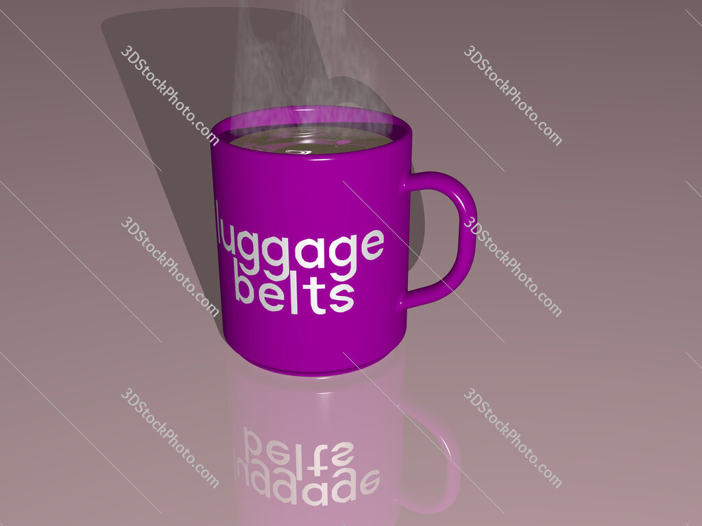 luggage belts text on a coffee mug