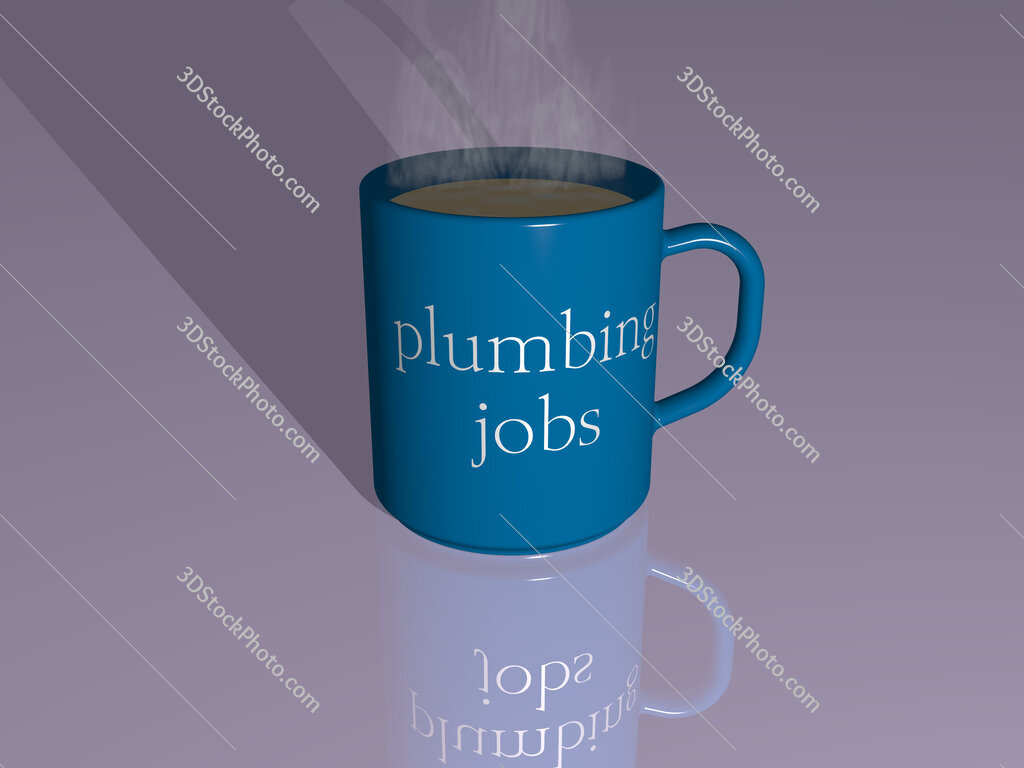 plumbing jobs text on a coffee mug