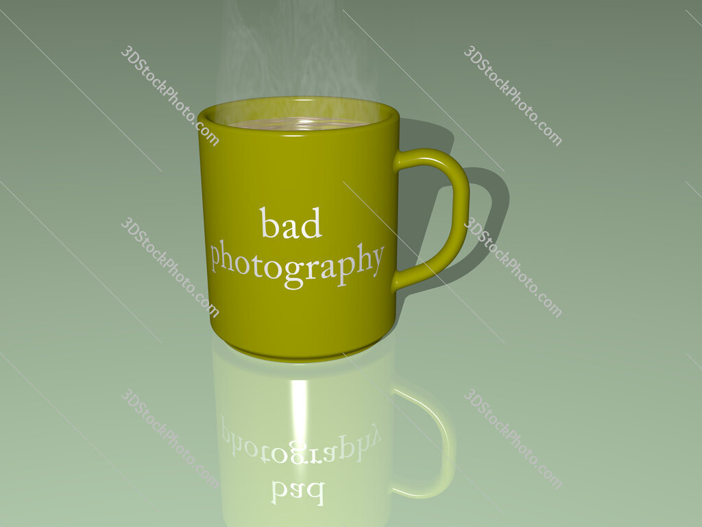 bad photography text on a coffee mug