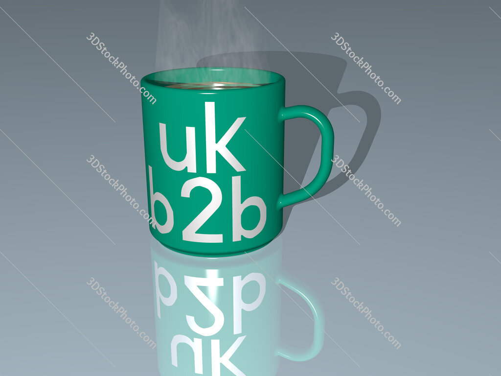 uk b2b text on a coffee mug