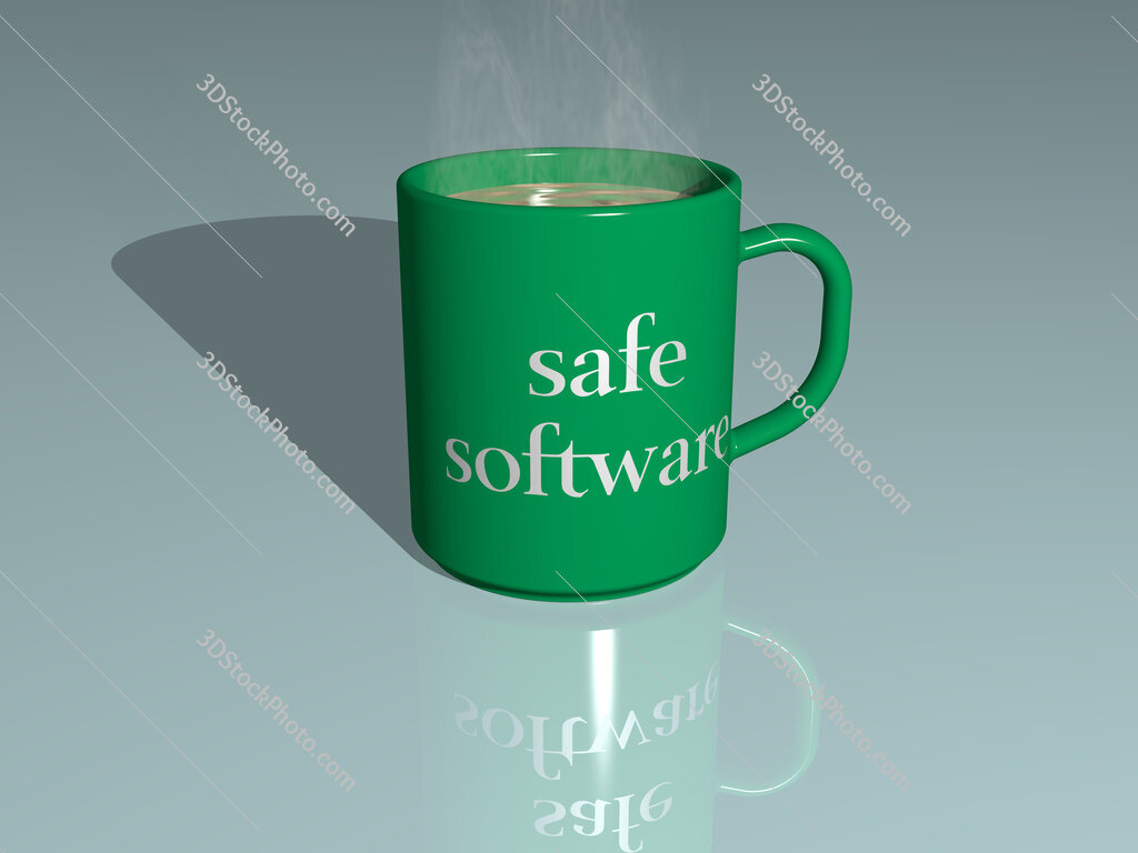 safe software text on a coffee mug