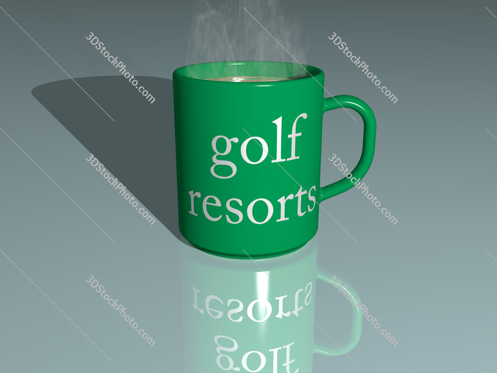 golf resorts text on a coffee mug