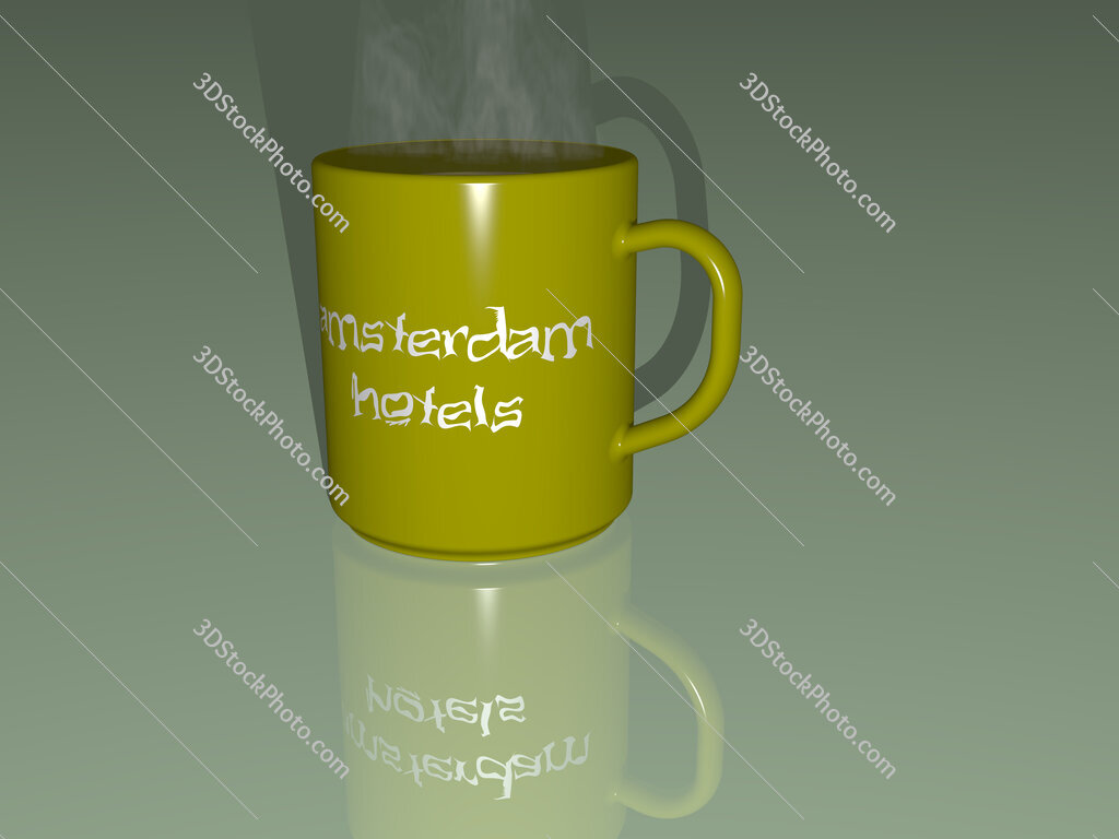 amsterdam hotels text on a coffee mug