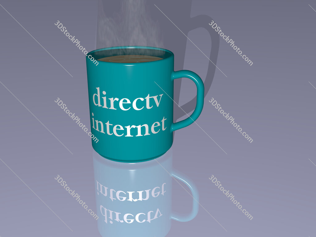 directv internet text on a coffee mug