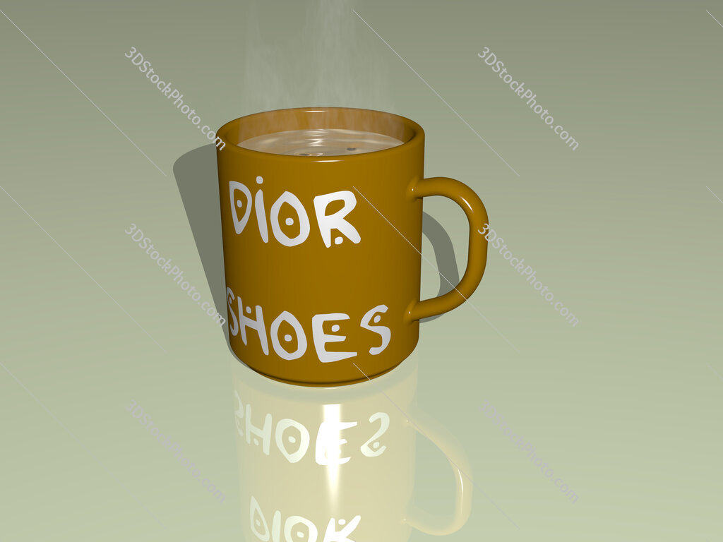 dior shoes text on a coffee mug