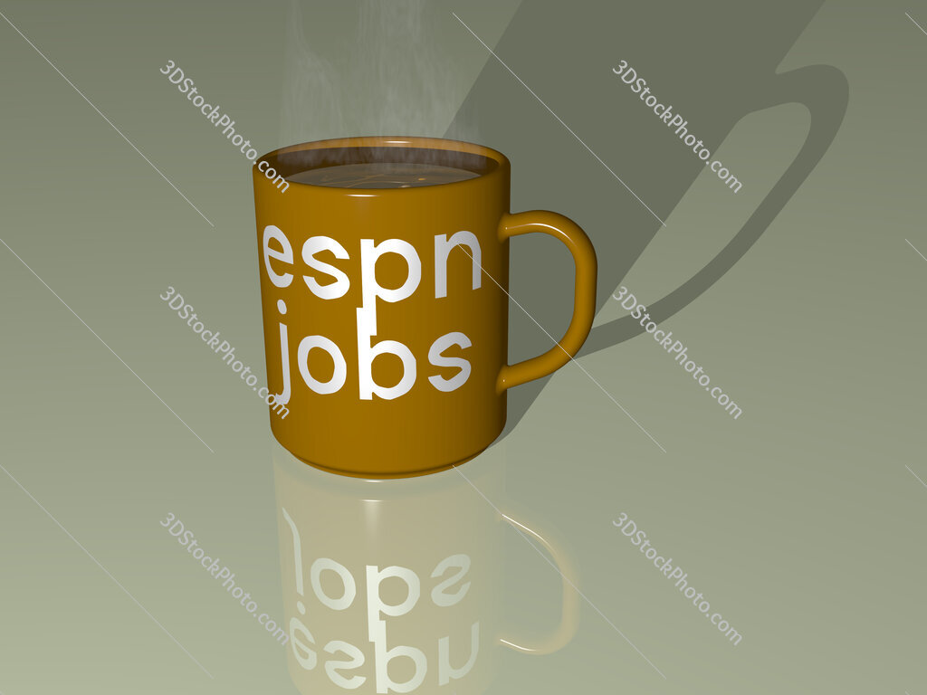 espn jobs text on a coffee mug