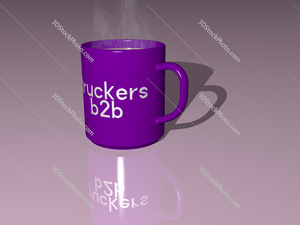 truckers b2b text on a coffee mug