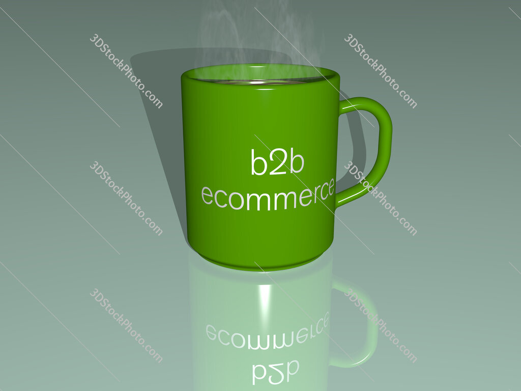 b2b ecommerce text on a coffee mug