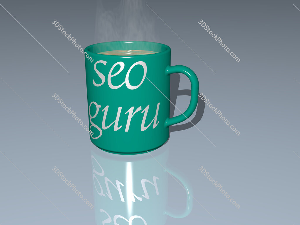 seo guru text on a coffee mug