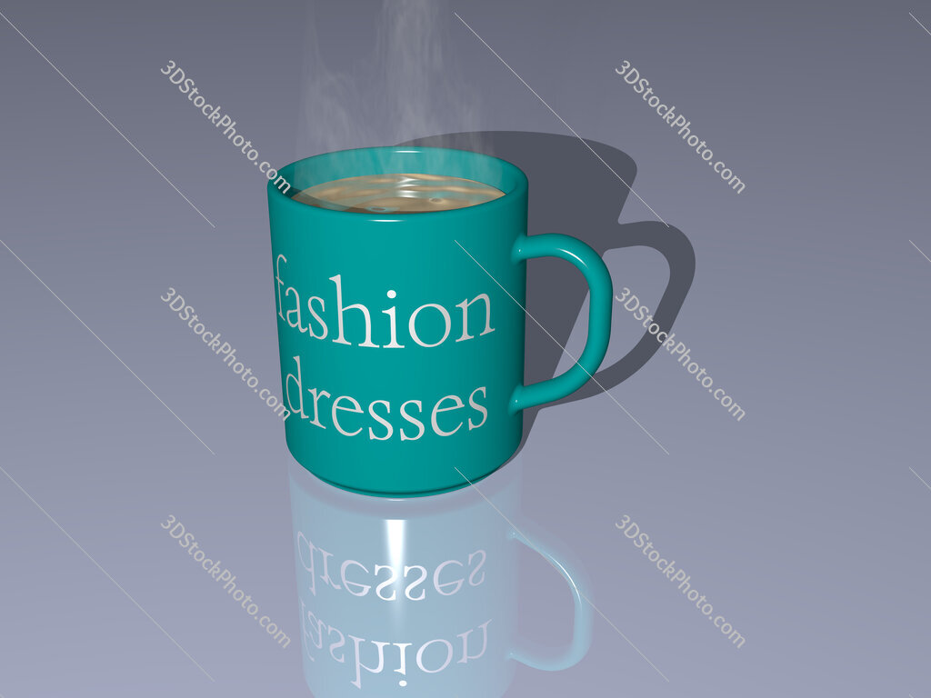 fashion dresses text on a coffee mug