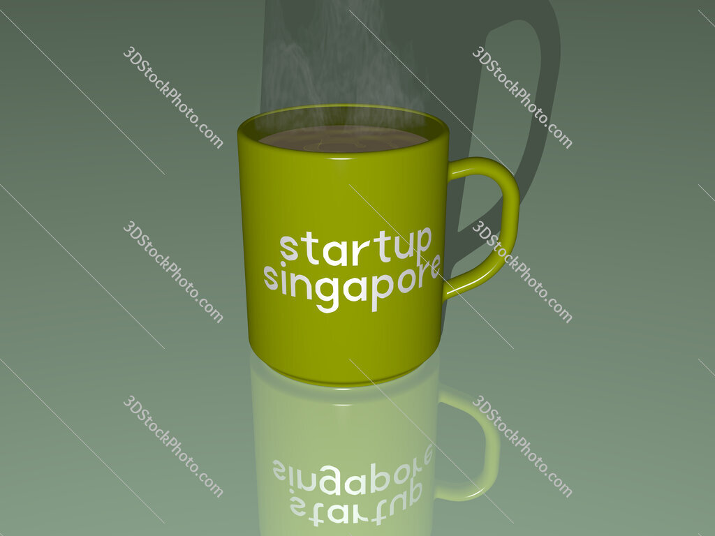 startup singapore text on a coffee mug