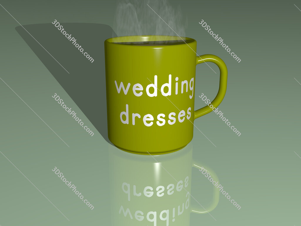 wedding dresses text on a coffee mug