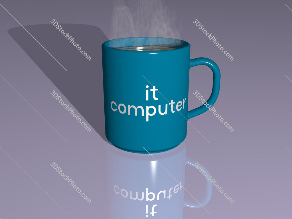 it computer text on a coffee mug