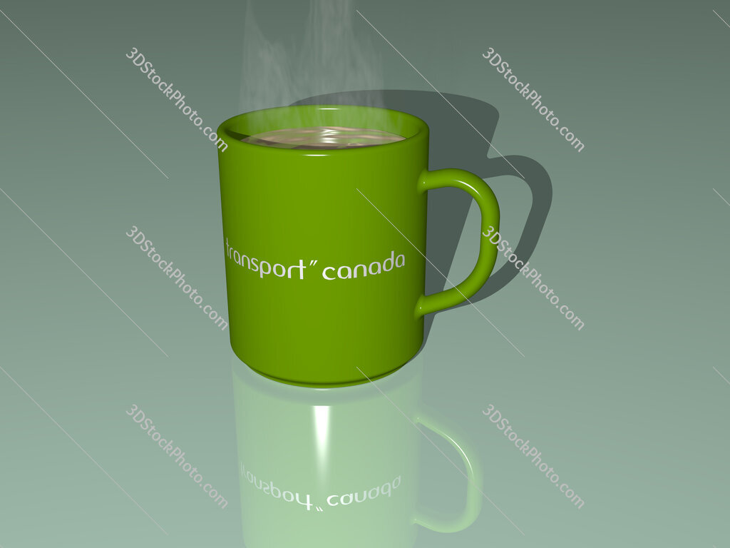 transport canada text on a coffee mug