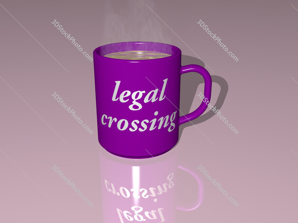 legal crossing text on a coffee mug