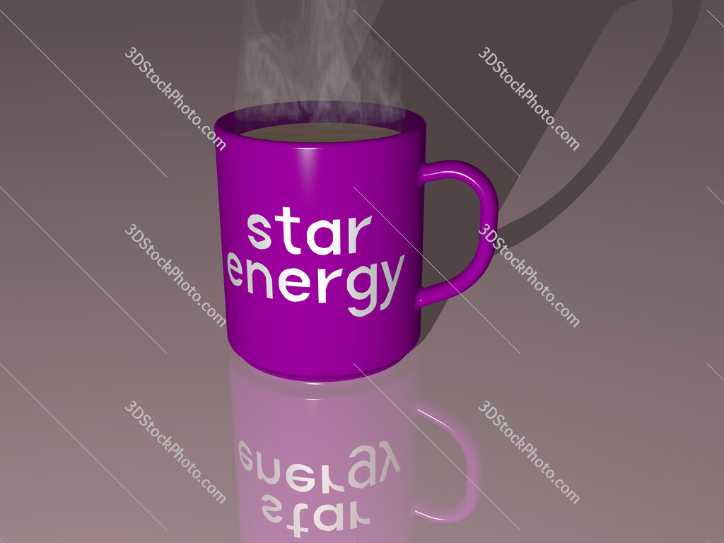 star energy text on a coffee mug