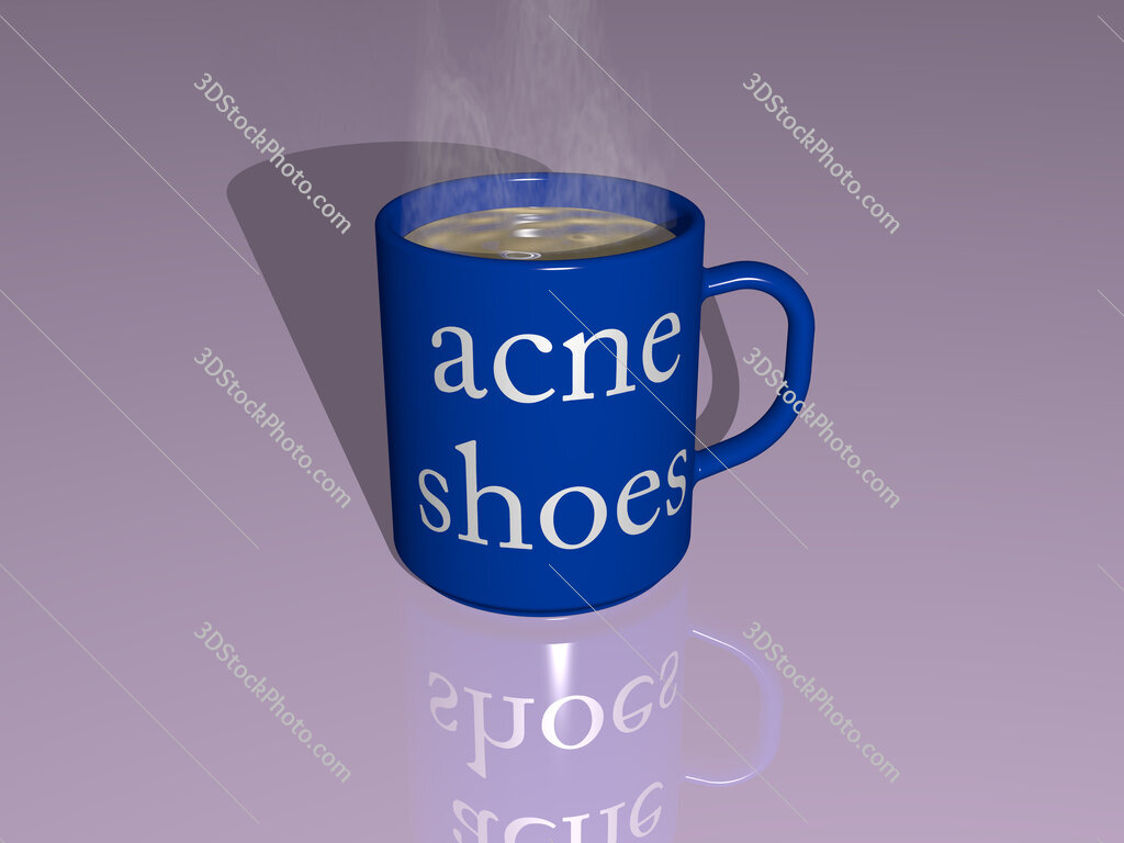 acne shoes text on a coffee mug