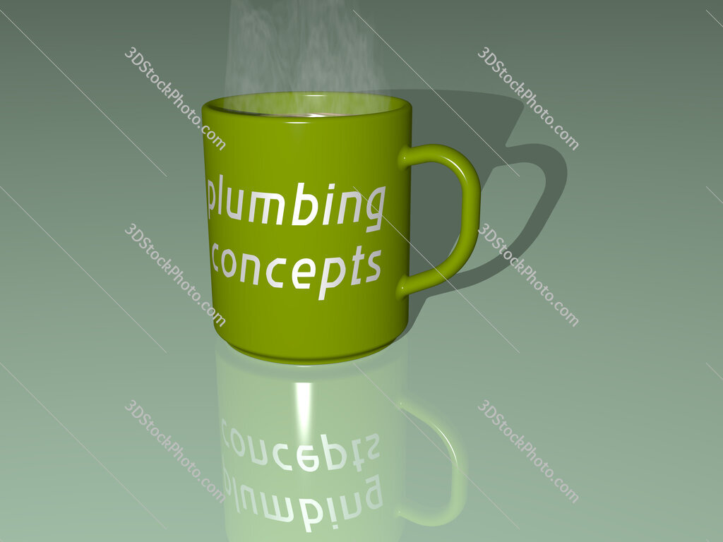 plumbing concepts text on a coffee mug