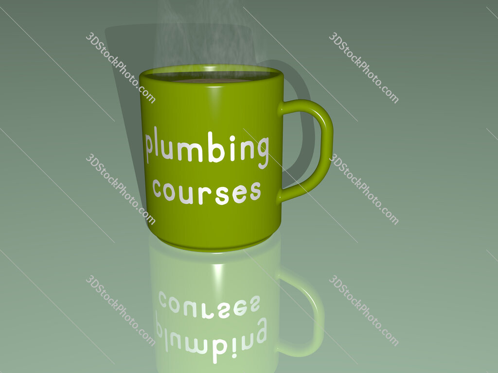 plumbing courses text on a coffee mug