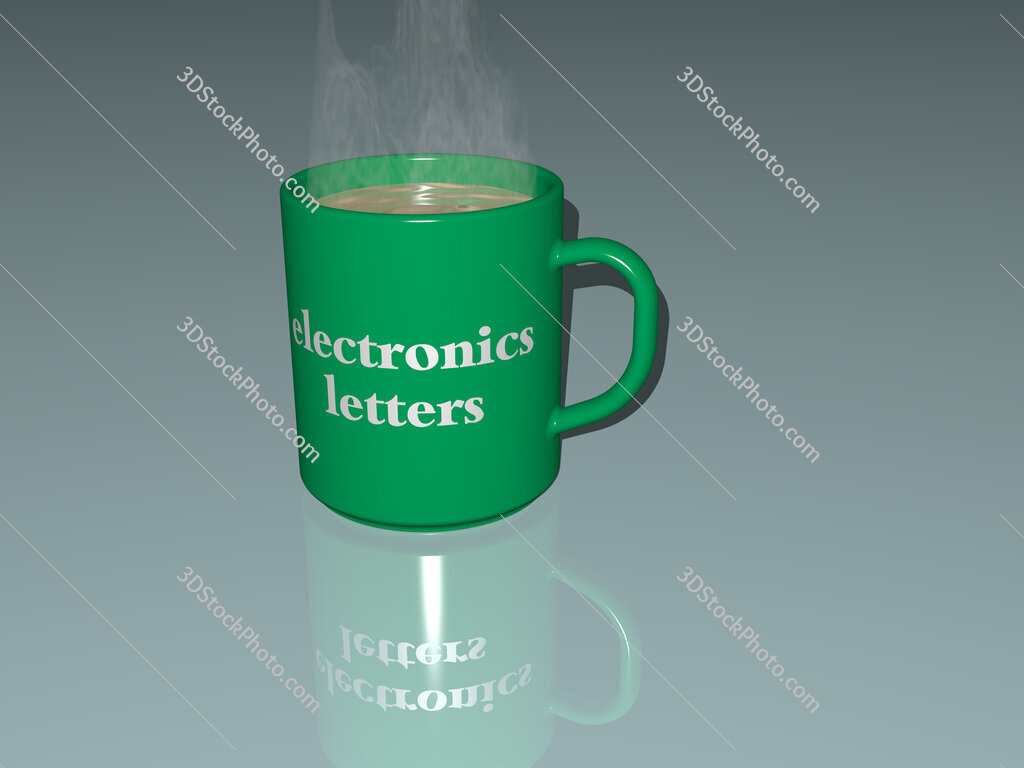 electronics letters text on a coffee mug
