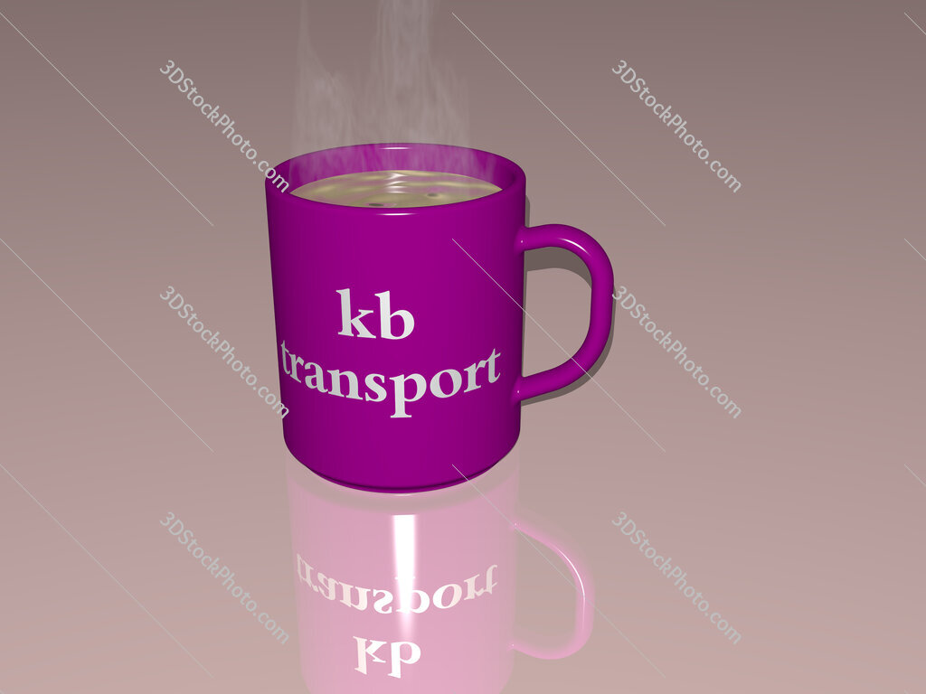 kb transport text on a coffee mug