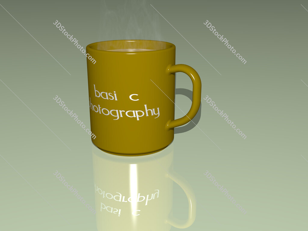 basic photography text on a coffee mug