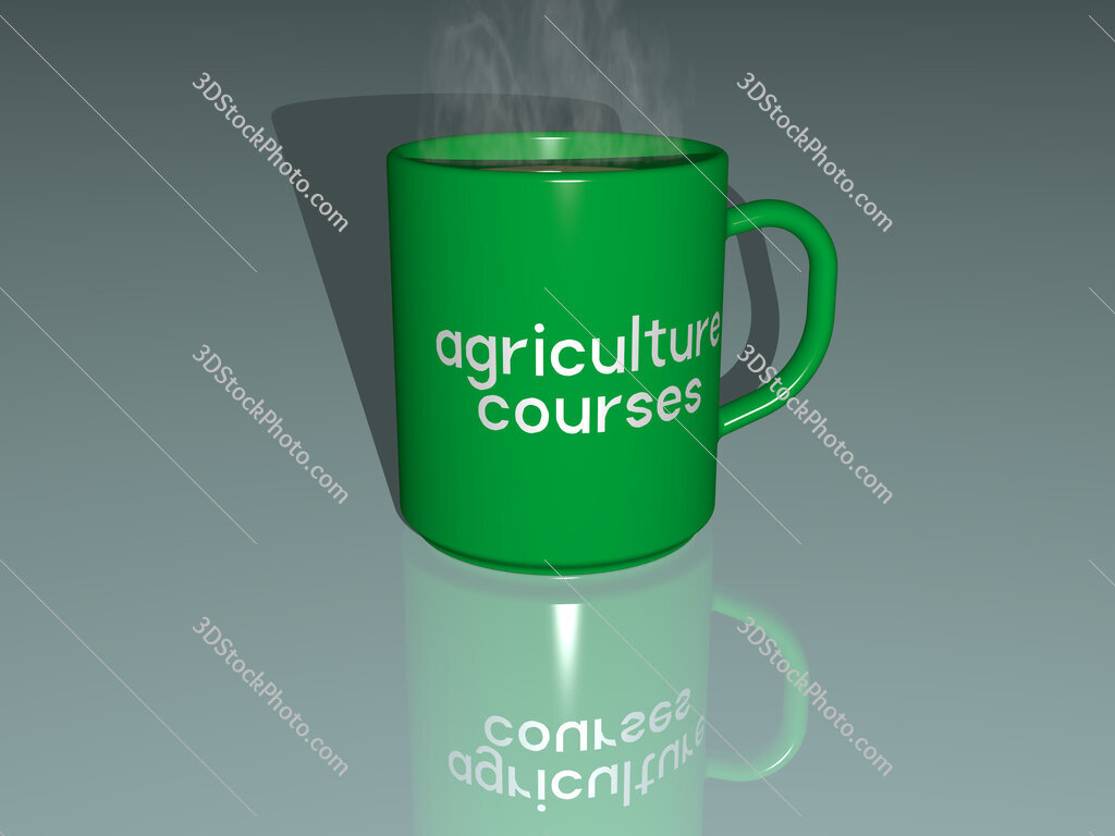 agriculture courses text on a coffee mug
