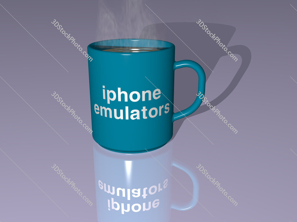 iphone emulators text on a coffee mug