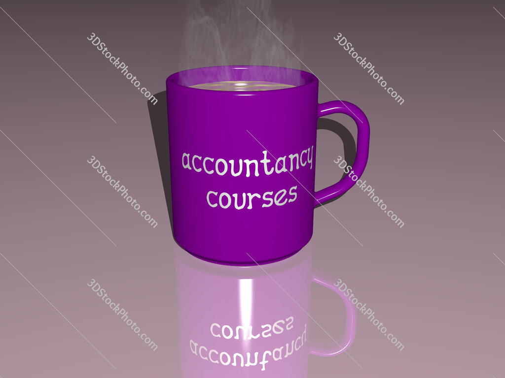accountancy courses text on a coffee mug